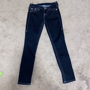 Dark blue/black true religion skinny jeans